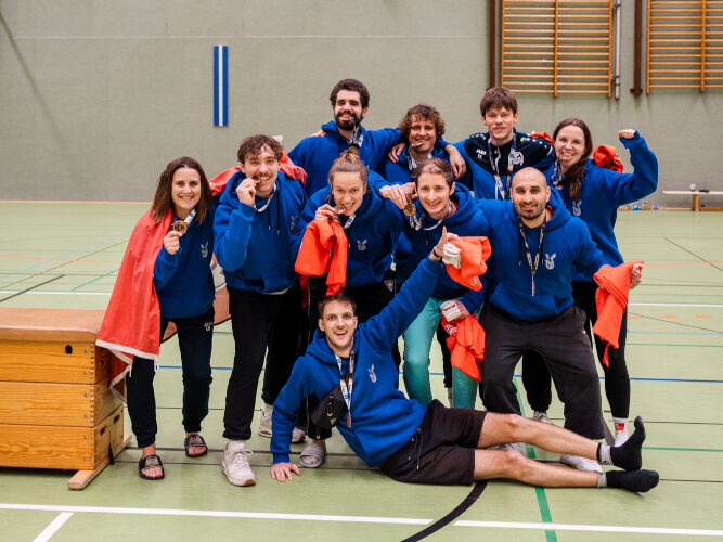 Wir sind in die erste Liga aufgestiegen! (Credits: Raphael Bogen / Roundnet Germany)